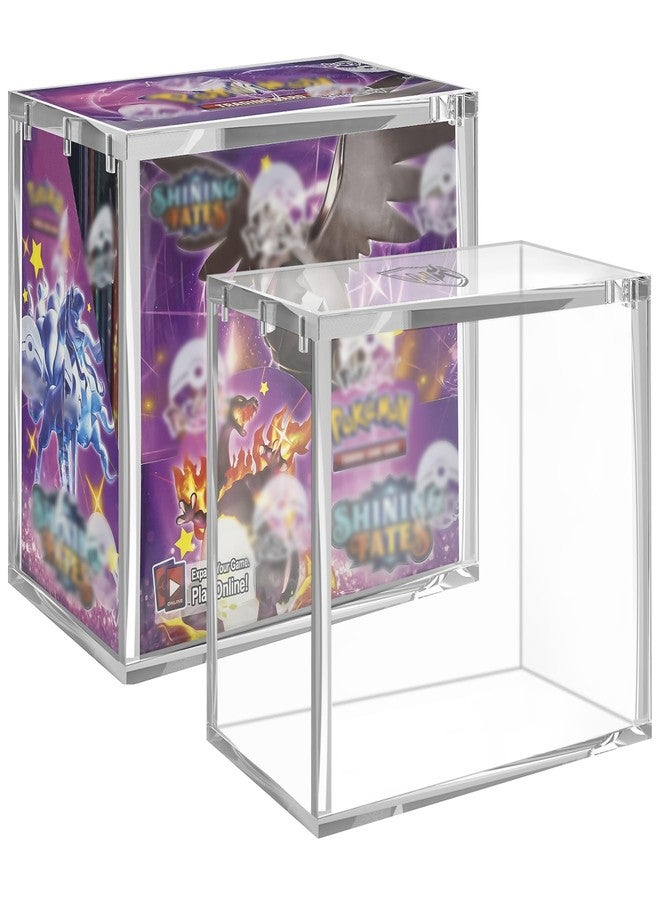 WTVIDAS PKMN Booster Box Case, 8mm Ultra Thick Acrylic Protector with Magnetic Lid, Stackable Clear Display Box for Trading Card Collection - Image 1
